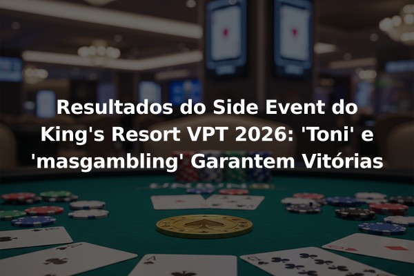 Resultados do Side Event do King's Resort VPT 2026: 'Toni' e 'masgambling' Garantem Vitórias