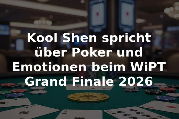 Kool Shen spricht über Poker und Emotionen beim WiPT Grand Finale 2026