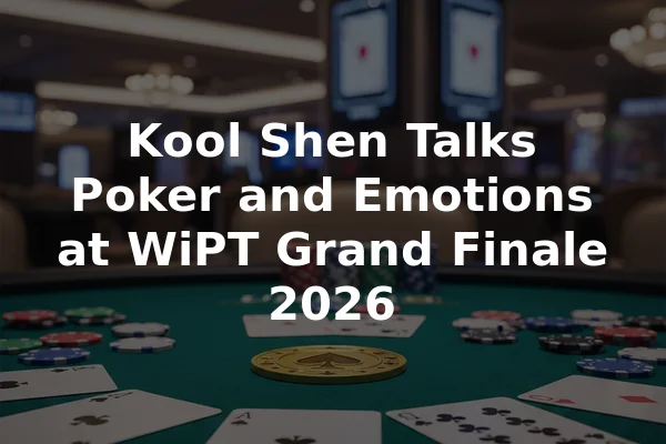 Kool Shen Talks Poker and Emotions at WiPT Grand Finale 2026