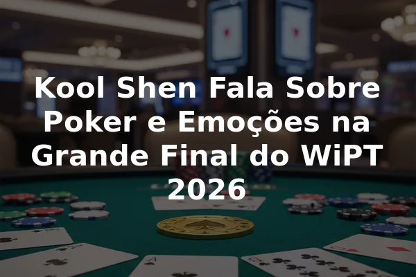 Kool Shen Fala Sobre Poker e Emoções na Grande Final do WiPT 2026