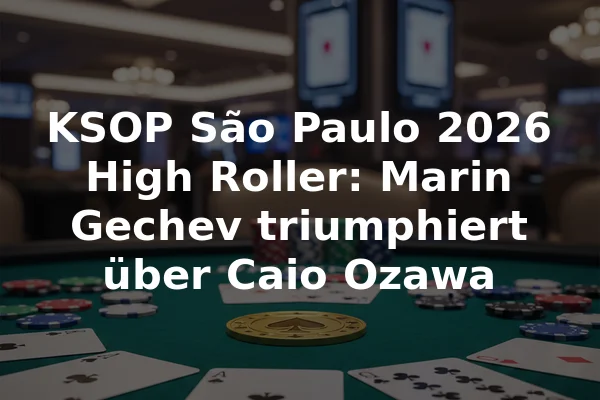 KSOP São Paulo 2026 High Roller: Marin Gechev triumphiert über Caio Ozawa