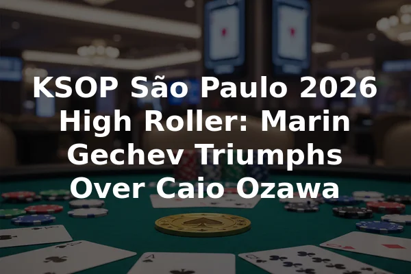 KSOP São Paulo 2026 High Roller: Marin Gechev Triumphs Over Caio Ozawa