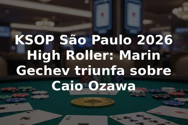 KSOP São Paulo 2026 High Roller: Marin Gechev triunfa sobre Caio Ozawa