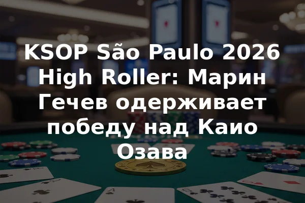 KSOP São Paulo 2026 High Roller: Марин Гечев одерживает победу над Каио Озава