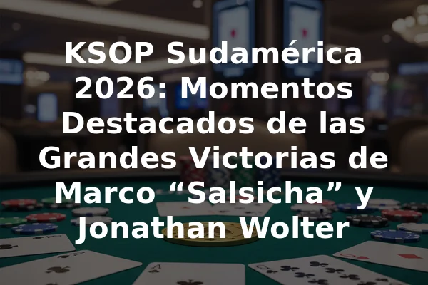 KSOP Sudamérica 2026: Momentos Destacados de las Grandes Victorias de Marco “Salsicha” y Jonathan Wolter