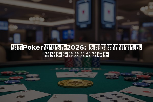 鵬程Pokerシリーズ2026: イベントスケジュールとオンライン予選詳細