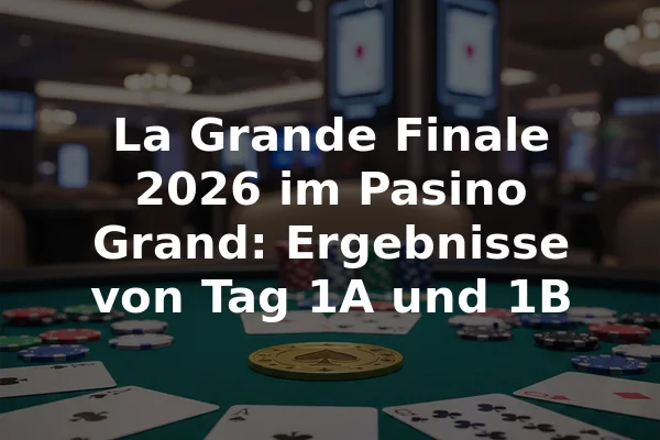 La Grande Finale 2026 im Pasino Grand: Ergebnisse von Tag 1A und 1B