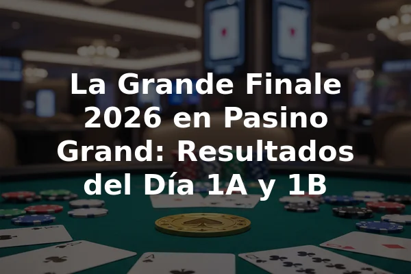 La Grande Finale 2026 en Pasino Grand: Resultados del Día 1A y 1B