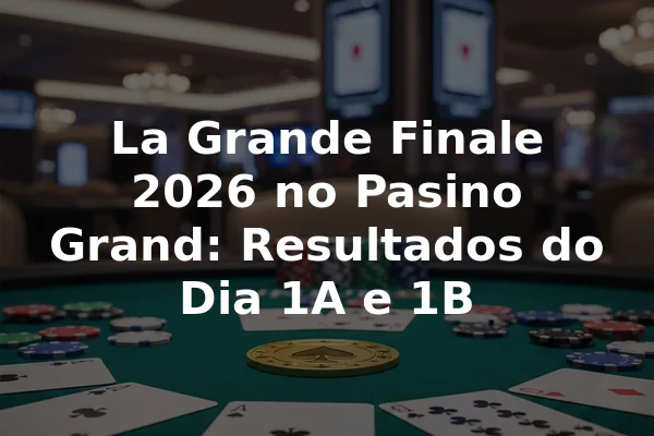 La Grande Finale 2026 no Pasino Grand: Resultados do Dia 1A e 1B