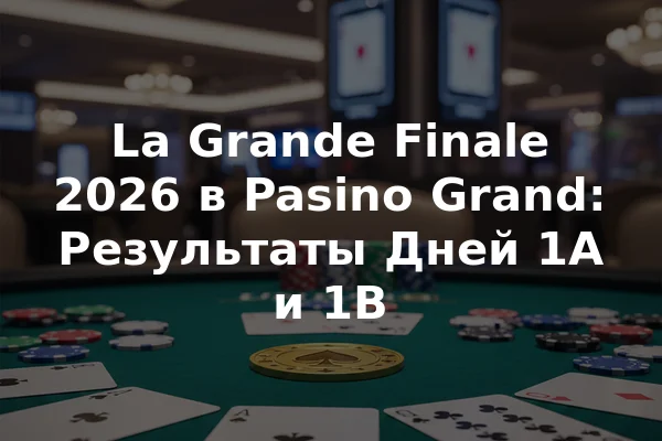 La Grande Finale 2026 в Pasino Grand: Результаты Дней 1A и 1B