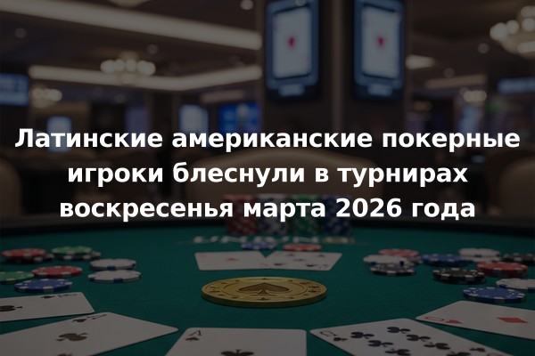 Латинские американские покерные игроки блеснули в турнирах воскресенья марта 2026 года