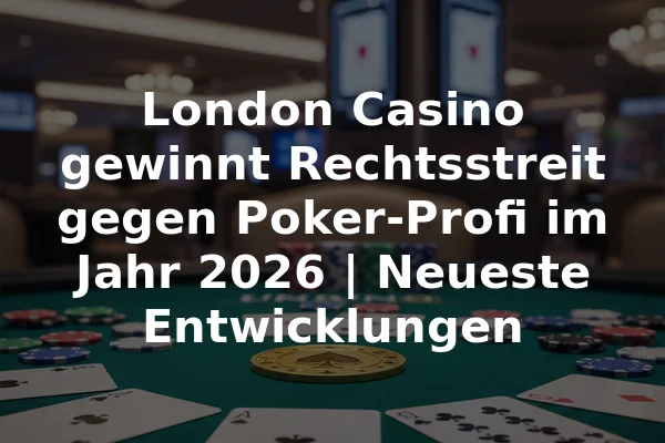 London Casino gewinnt Rechtsstreit gegen Poker-Profi im Jahr 2026 | Neueste Entwicklungen