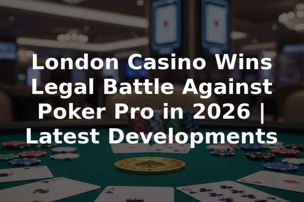London Casino Wins Legal Battle Against Poker Pro in 2026 | Latest Developments