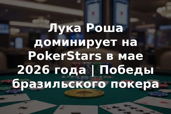 Лука Роша доминирует на PokerStars в мае 2026 года | Победы бразильского покера