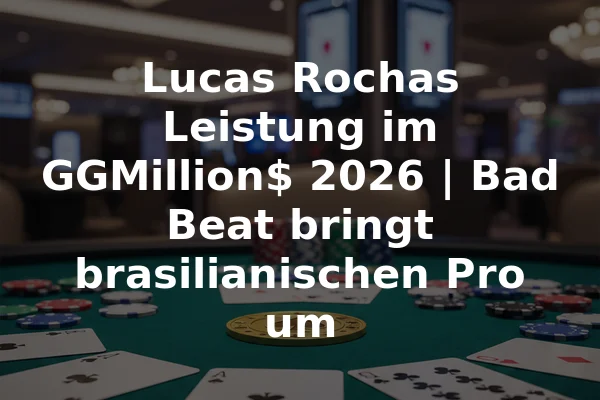 Lucas Rochas Leistung im GGMillion$ 2026 | Bad Beat bringt brasilianischen Pro um