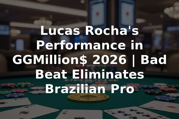Lucas Rocha's Performance in GGMillion$ 2026 | Bad Beat Eliminates Brazilian Pro