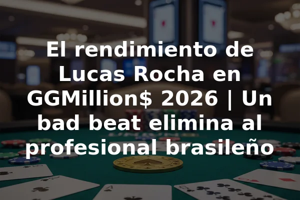 El rendimiento de Lucas Rocha en GGMillion$ 2026 | Un bad beat elimina al profesional brasileño