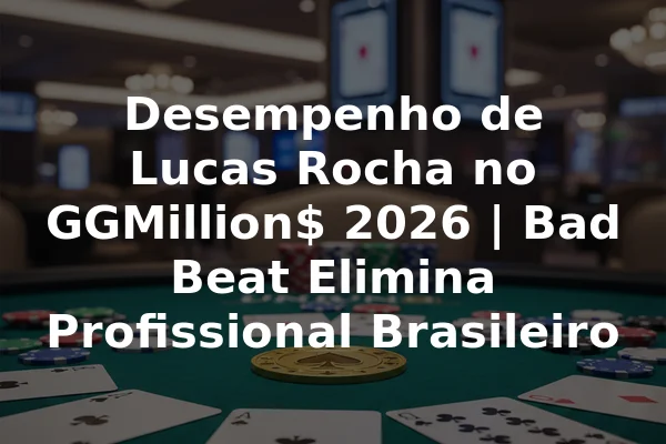 Desempenho de Lucas Rocha no GGMillion$ 2026 | Bad Beat Elimina Profissional Brasileiro