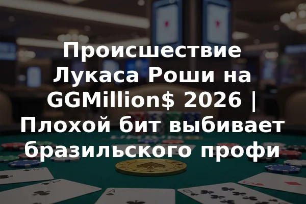 Происшествие Лукаса Роши на GGMillion$ 2026 | Плохой бит выбивает бразильского профи