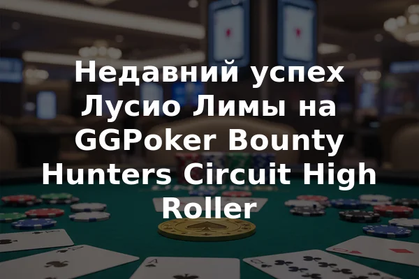 Недавний успех Лусио Лимы на GGPoker Bounty Hunters Circuit High Roller