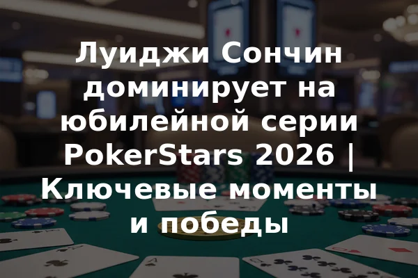 Луиджи Сончин доминирует на юбилейной серии PokerStars 2026 | Ключевые моменты и победы