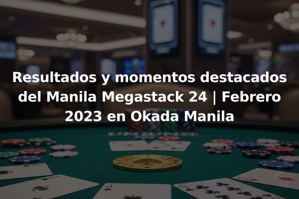 Resultados y momentos destacados del Manila Megastack 24 | Febrero 2023 en Okada Manila