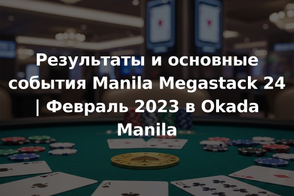 Результаты и основные события Manila Megastack 24 | Февраль 2023 в Okada Manila