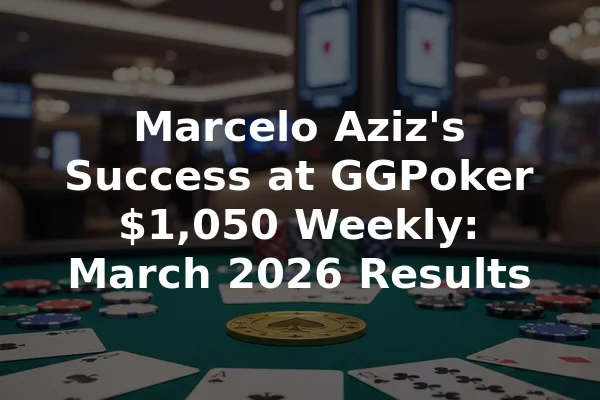 Marcelo Aziz's Success at GGPoker $1,050 Weekly: March 2026 Results