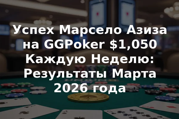 Успех Марсело Азиза на GGPoker $1,050 Каждую Неделю: Результаты Марта 2026 года