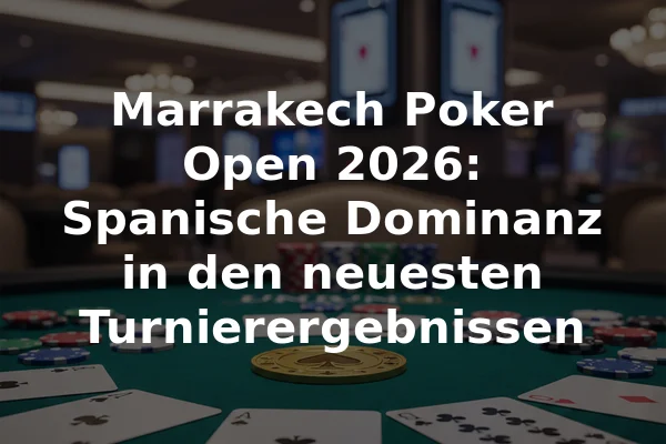 Marrakech Poker Open 2026: Spanische Dominanz in den neuesten Turnierergebnissen