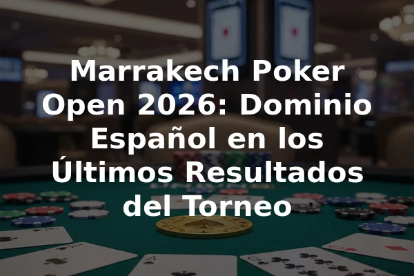 Marrakech Poker Open 2026: Dominio Español en los Últimos Resultados del Torneo