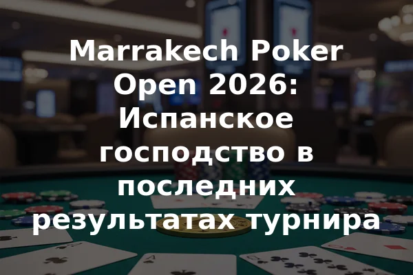 Marrakech Poker Open 2026: Испанское господство в последних результатах турнира