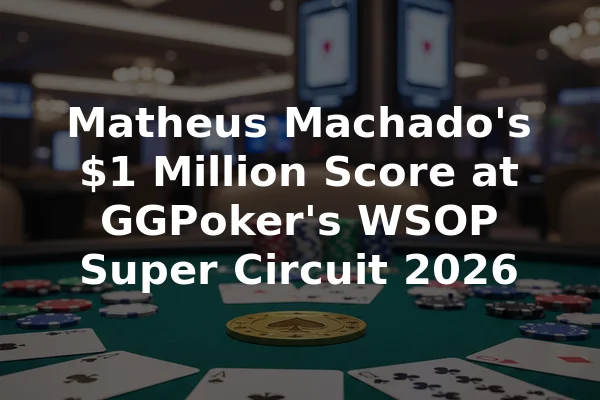 Matheus Machado's $1 Million Score at GGPoker's WSOP Super Circuit 2026