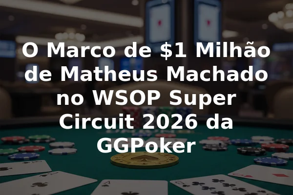 O Marco de $1 Milhão de Matheus Machado no WSOP Super Circuit 2026 da GGPoker