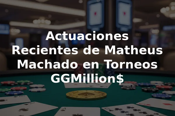 Actuaciones Recientes de Matheus Machado en Torneos GGMillion$