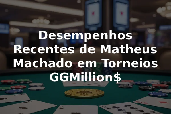 Desempenhos Recentes de Matheus Machado em Torneios GGMillion$