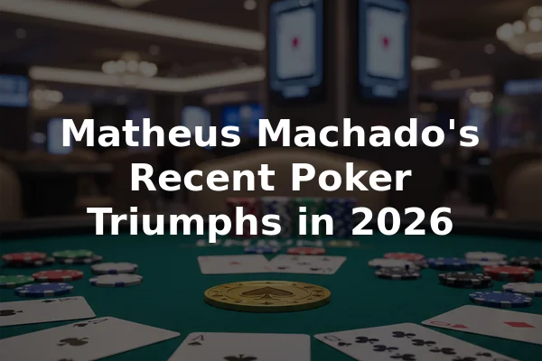 Matheus Machado's Recent Poker Triumphs in 2026