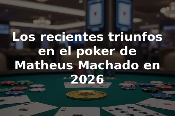 Los recientes triunfos en el poker de Matheus Machado en 2026