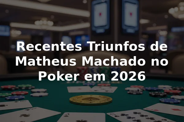 Recentes Triunfos de Matheus Machado no Poker em 2026