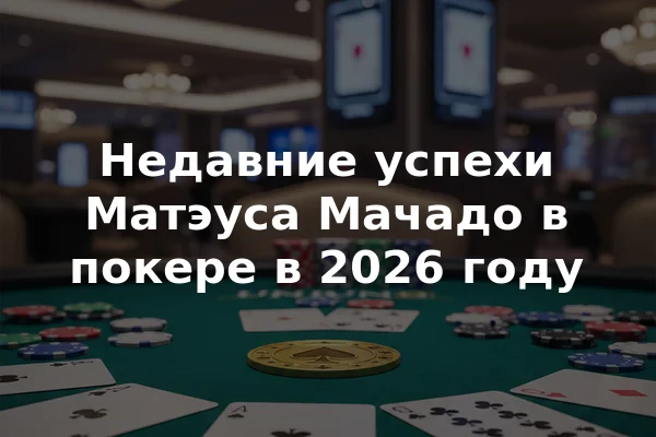 Недавние успехи Матэуса Мачадо в покере в 2026 году