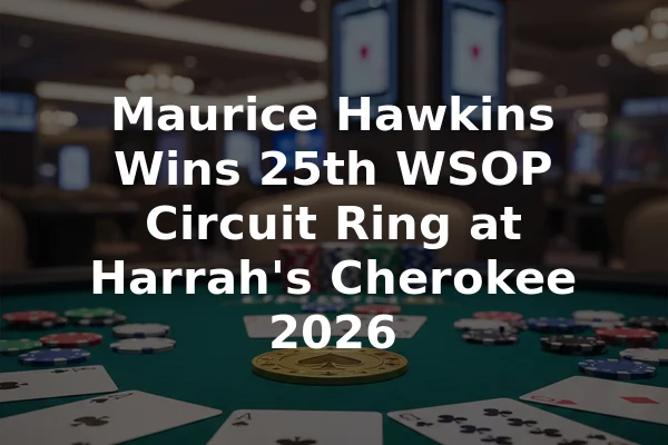 Maurice Hawkins Wins 25th WSOP Circuit Ring at Harrah's Cherokee 2026