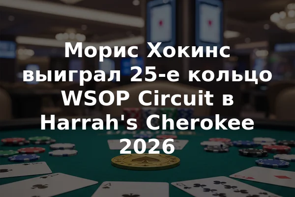Мориc Хокинс выиграл 25-е кольцо WSOP Circuit в Harrah's Cherokee 2026