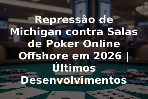 Repressão de Michigan contra Salas de Poker Online Offshore em 2026 | Últimos Desenvolvimentos