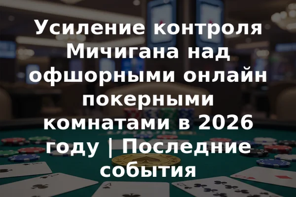 Усиление контроля Мичигана над офшорными онлайн покерными комнатами в 2026 году | Последние события