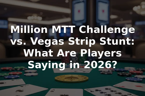 Million MTT Challenge vs. Vegas Strip Stunt: What Are Players Saying in 2026?