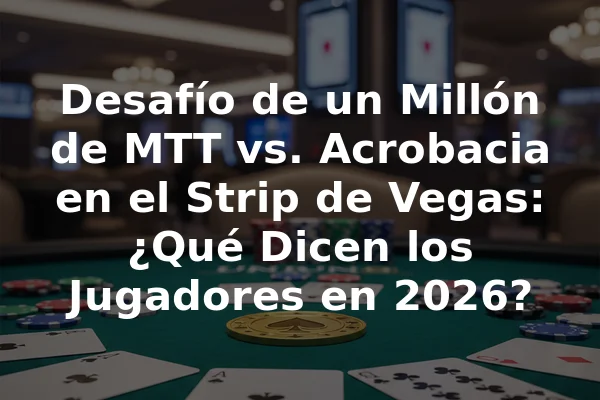 Desafío de un Millón de MTT vs. Acrobacia en el Strip de Vegas: ¿Qué Dicen los Jugadores en 2026?