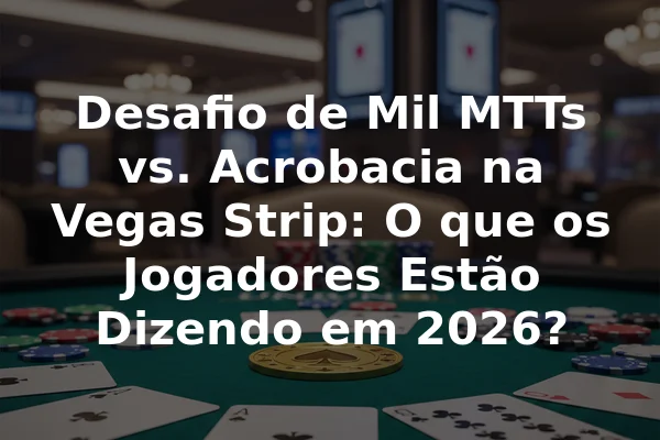 Desafio de Mil MTTs vs. Acrobacia na Vegas Strip: O que os Jogadores Estão Dizendo em 2026?