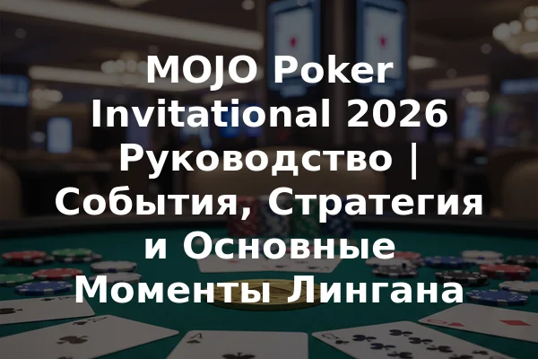 MOJO Poker Invitational 2026 Руководство | События, Стратегия и Основные Моменты Лингана
