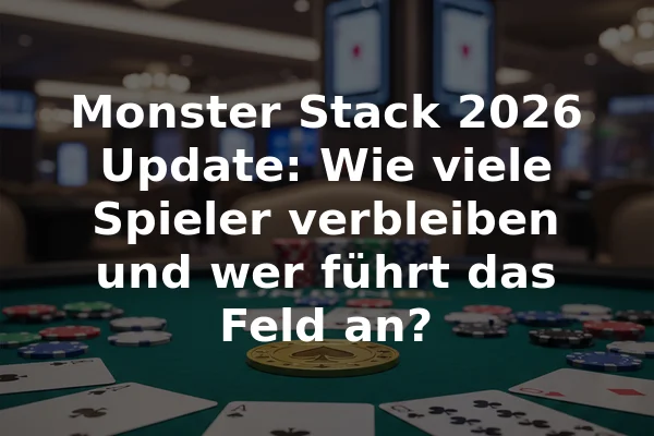 Monster Stack 2026 Update: Wie viele Spieler verbleiben und wer führt das Feld an?