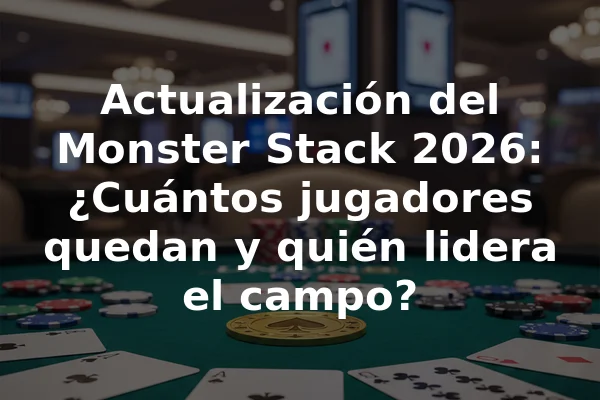 Actualización del Monster Stack 2026: ¿Cuántos jugadores quedan y quién lidera el campo?